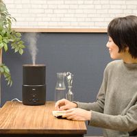 ライフオンプロダクツ ダブル抗菌 上部給水超音式波加湿器 PR-HF064-BK 1台