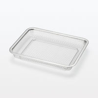 【まとめ買いセット】無印良品 ステンレスメッシュトレー 大 約幅27×奥行20.5×高さ4.5cm 1セット（1個×6） 良品計画