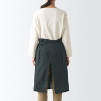 【まとめ買いセット】無印良品 綿平織 ギャルソンエプロン フリーサイズ ダークグレー 1セット（1枚×2） 良品計画