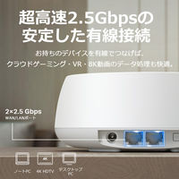 TP-LINK BE3600 デュアルバンドメッシュWiーFi 7システム DecoBE251P 1台