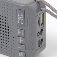 FMラジオ&ワイヤレススピーカー ブラック LAKOLE/ラコレ