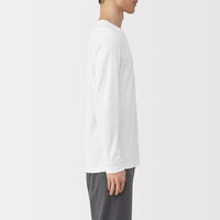 無印良品 メンズ 紳士 あったか綿 厚手 クルーネック長袖Ｔシャツ 紳士Ｍ 白 良品計画