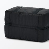 無印良品 たためる 撥水 旅に便利なボストンバッグ 黒 タテ２５×ヨコ３６×マチ２３ｃｍ 良品計画