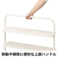 COLLEND（コレンド） シューズラック 棚板3段 幅700×奥行306×高さ809mm ホワイト AS-SR-WH 1台 オリジナル（わけあり品）