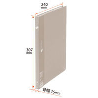 プラス　スーパーエコノミークリアーファイル　A4タテ　20ポケット　グレー　固定式　FC-122EL　88420（わけあり品）