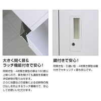 イトーキ サリダストレージ オープン3段 両開き3段 本体 下置 幅800×奥行450×高さ2136mm YEV-218HL-WBS 1台（直送品）
