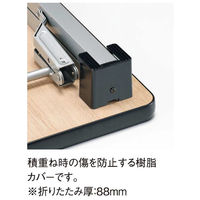 【軒先渡し】ニシキ工業 折りたたみテーブル 幅1500×奥行600mm ホワイト×ブラック AAT-B1560T-WH 1台（直送品）