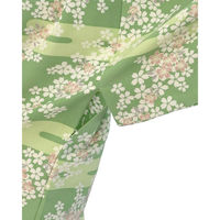 サーヴォ 【雲取花柄】茶衣着[上] グリーン M K3632 1着（直送品）