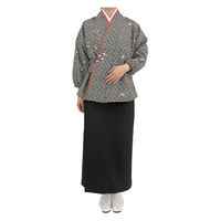 サーヴォ 【市松文様に菊花】茶衣着[上] ブラック M OD249 1着（直送品）