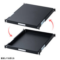 サンワサプライ 19インチマウントスライド棚 CP-SVHTST1BK 1枚（直送品）