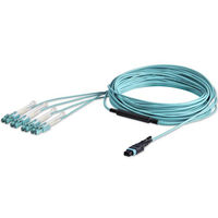 Startech.com 光ファイバーケーブル OM3マルチモード MTP-4xLC 8芯 MPO MPO8LCPL10M 1個（直送品）