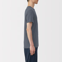 無印良品 メンズ　紳士 あったか綿 クルーネック半袖Ｔシャツ 紳士Ｓ ダークグレー 良品計画