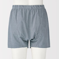 無印良品 メンズ　紳士 綿ブロード 前開き トランクス 紳士Ｌ ダークネイビーチェック 良品計画