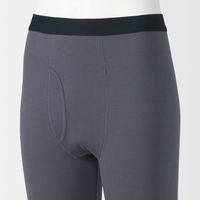 無印良品 メンズ　紳士 あったか綿 厚手 ロングタイツ 紳士Ｓ ダークグレー 良品計画