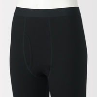 無印良品 メンズ　紳士 あったか綿 厚手 ロングタイツ 紳士Ｓ 黒 良品計画