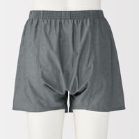 無印良品 メンズ　紳士 なめらか 前開きトランクス 紳士Ｌ ダークグレー 良品計画