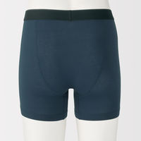 無印良品 メンズ　紳士 なめらか 前開きボクサーパンツ 紳士Ｌ ネイビー 良品計画