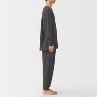 無印良品 メンズ　紳士 なめらかニットフリース 長袖ルームウェアセット 紳士Ｓ ダークグレー 良品計画