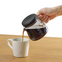 コーヒーサーバー コーヒーポット 400mL ブラック ストロン TW-3730 1個 食洗機対応 割れにくい 日本製 曙産業