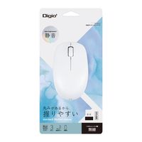 ナカバヤシ 無線静音 3ボタン BlueLEDマウス ホワイト MUS-RKT247W 1個