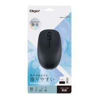 ナカバヤシ 無線静音 3ボタン BlueLEDマウス ブラック MUS-RKT247BK 1個