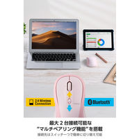 ワイヤレスマウス 静音 Bluetooth/無線2.4GHz 7ボタン チルト ピンク M-MY40MBSPN-G エレコム 1個（直送品）