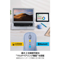 ワイヤレスマウス 静音 Bluetooth/無線2.4GHz 7ボタン チルト ブルー M-MY40MBSBU-G エレコム 1個（直送品）