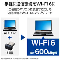 USB3.0対応無線LANアダプター 3年保証モデル 法人向け WDB-X600DU2M-B エレコム 1個（直送品）