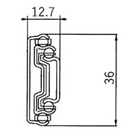 和気産業 スライドレール底付け 450mm 無塗装 K1220-45S 1セット(2個)（直送品）