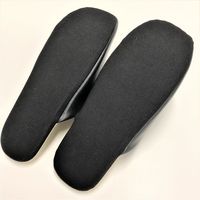 センコー クリアセゾン バイカラー 機能素材 スリッパ 約28cm ブラック CSA201007 1足 4973422974661