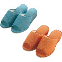 センコー FOOTWELL　ブリアンフーイユ　ヒール付　スリッパ　約23cm　オレンジ FTW200923 1足（直送品）