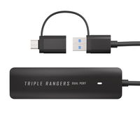 TRIPLE RANGERS ふたつポート TypeCでもUSBでも接続できるマルチアダプター USBハブ+カードリーダーライター SD-UCRH3