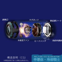 エアリア マグセーフ対応 ペルチェ素子搭載 スマートフォン冷却クーラー 半導体・冷却戦士 MS-COOLG3 1個