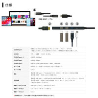 Vodaview USBーC to マルチHUB HDMI PD100W 1mケーブル付 VV-UCDOCKHUB6-CCF010 1式