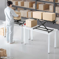 サンワサプライ エルゴノミクスリフトアップデスク 幅1060×奥行630×高さ120～510mm MR-ERGST6BK 1台（直送品）
