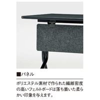 【軒先渡し】ニシキ工業 スタックテーブル 幅1200×奥行700×高さ720mm ウォルナット×WHT ATLQ-H1270KP-WN 1台（直送品）