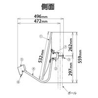 45形BS110度CSアンテナ(ブラック) BC453SB DXアンテナ 1個（直送品）