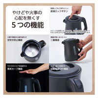電気ケトル ポット 転倒流水防止機能付 TKE30A-K テスコム 1個（直送品）