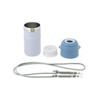 ペットボトルホルダー 保冷保温 真空二重構造 300~650ml アイスブルー 1個 LIV PLUS