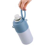 ペットボトルホルダー 保冷保温 真空二重構造 300~650ml アイスブルー 1セット(1個×10) LIV PLUS