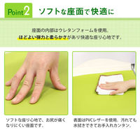 Netforce ミーティングチェア 4脚セット スタッキングチェア 会議用椅子 ループ脚 取っ手付き 完成品 軽量 RAP ブラック×ネイビー（直送品）