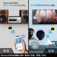 サンワサプライ Bluetoothオーディオトランスミッター&レシーバー MM-BTAD6 1個