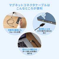 サンワサプライ USB2.0 TypeーCケーブル(マグネットコネクタ・PD60W) KU-CCP60MG10BK 1本