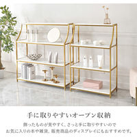 【軒先渡し】萩原 オープンラック 幅910×奥行300×高さ1000mm ホワイト LCC-4619-MWH 1台（直送品）