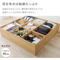 【軒先渡し】萩原 畳付き収納スツール 幅1200×奥行600×高さ450mm ナチュラル RUD-1159NA 1台（直送品）