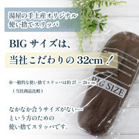 使い捨て 使い切りスリッパ ビッグサイズ(32cm）ニット素材 ブラウン 1セット（15足入）