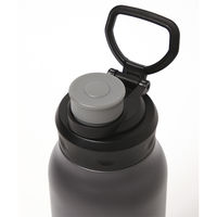 水筒 スポーツボトル 保冷・スポドリ対応 ハンドル付きダイレクトボトル1L グレー LAKOLE/ラコレ