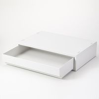 無印良品 再生ポリプロピレン入り 小物収納ケース ワイド 小 ホワイトグレー 約幅３７×奥行２６×高さ９ｃｍ 良品計画