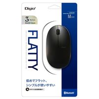 ナカバヤシ Bluetooth フラットフォルム 3ボタン BlueLEDマウス ブラック MUS-BKT154NBK 1個