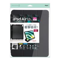 ナカバヤシ iPad Air(M2)13インチ用 ハニカム衝撃吸収ケース ブラック TBC-IPA24304BK 1個